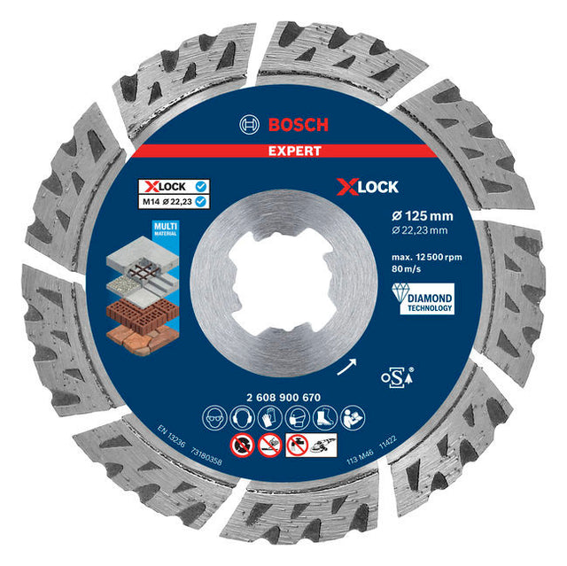 BOSCH-EW Diamant-Trennscheibe 125x12mm 2608900670 f.Beton f.Betonstein