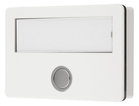 GROTHE Klingeltaster Kst ws AP rechteck ETA 642 LED ws m.Bel m.NamSchild