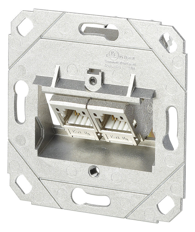 METZ CONNECT Anschlussdose Cat6A 2xRJ45 130B11D21200-E Kanaleinb schräg