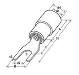 HAUPA Gabelkabelschuh 4-6qmm PVC ge 370322
