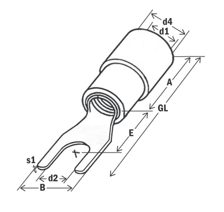 HAUPA Gabelkabelschuh 4-6qmm PVC ge 370322