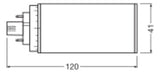 LEDVANCE LED-Röhrenlampe GX24q-2 7W ws E DULUX LED T/E18 HF & AC MAINS V 7W 4000K