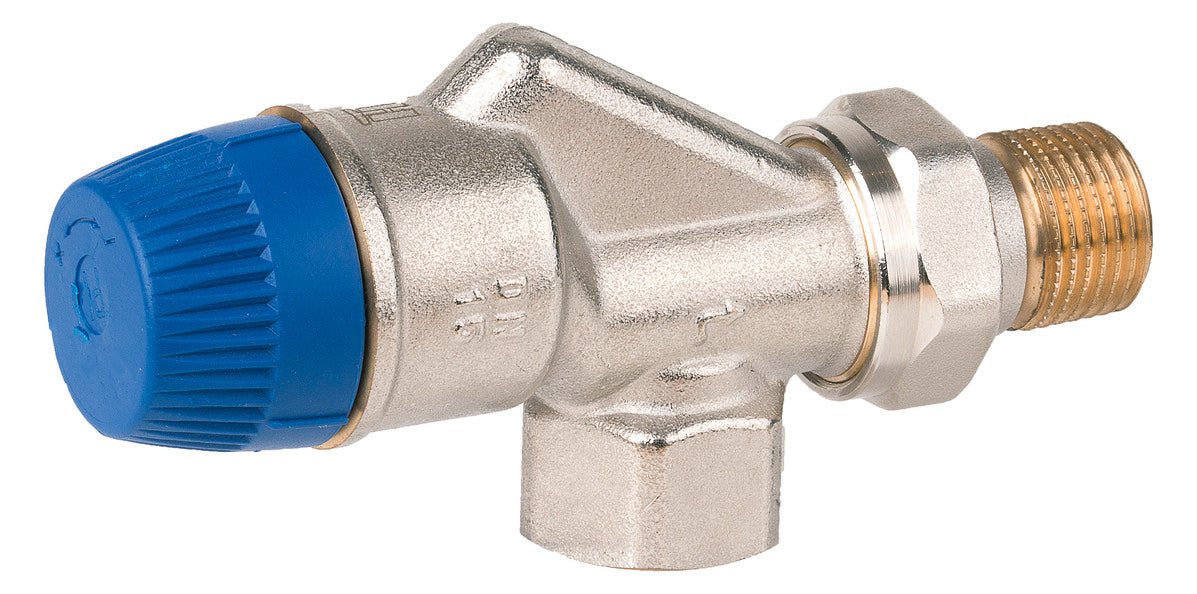 Honeywell Thermostatventil Kombi-TRV Messing vernickelt, Axial, DN15 | V2100API15