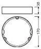 LEDVANCE Aufbaurahmen ws Kst  170mm DL SLIM FRAME DN 155 WT H38mm