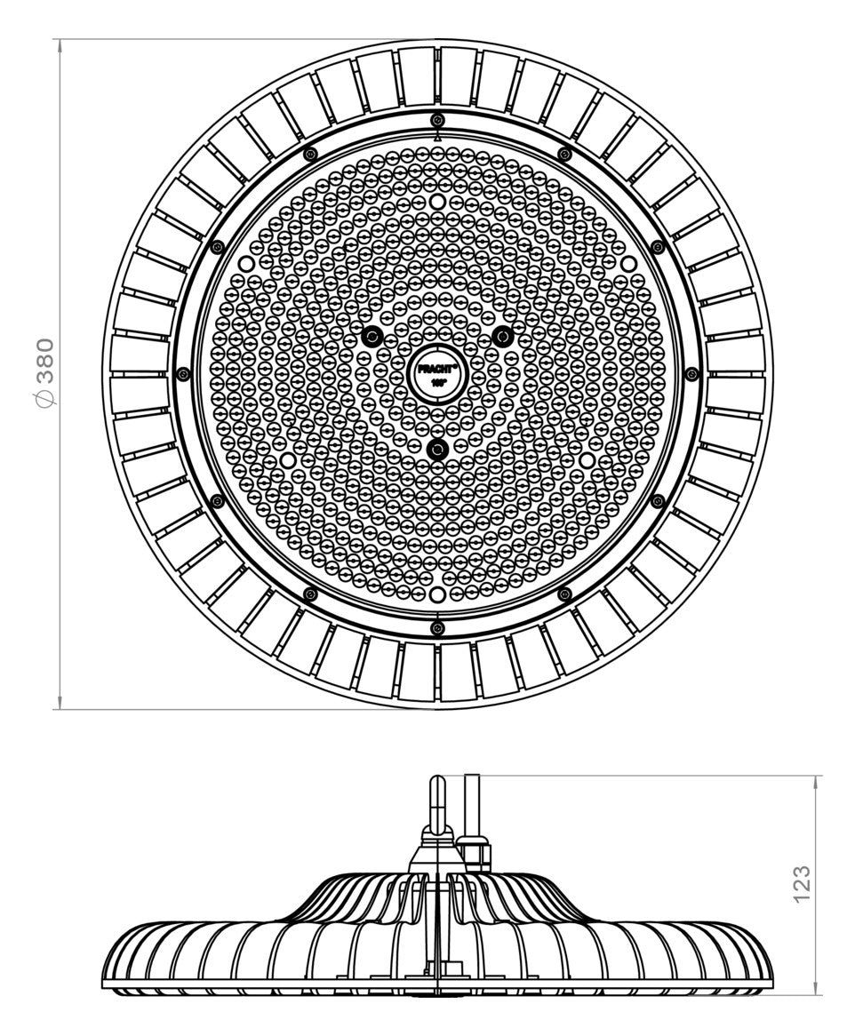 PRACHT LED-Hallenleuchte 153W 4000K Konv COMO BL 9603112-COMO_BL 27000lm sym
