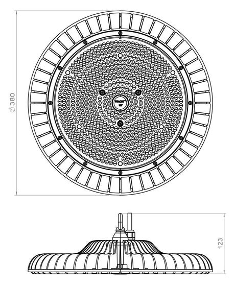 PRACHT LED-Hallenleuchte 153W 4000K Konv COMO BL 9613112-COMO_BL 27000lm sym