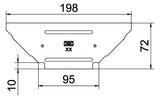 BETTERMANN Deckel T-Stück ST Drehriegel RAAD 100 FS 100mm vz Kabelrinne