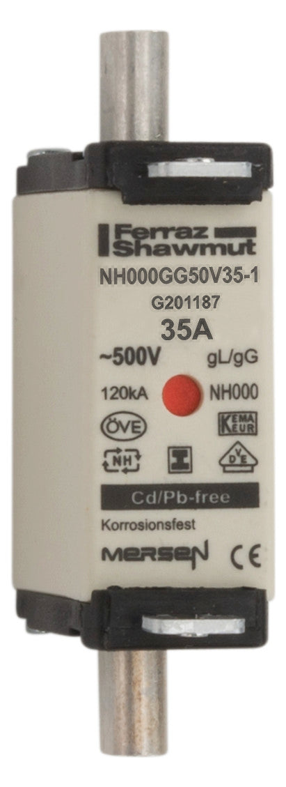 MERSEN NH-Sicherungseinsatz 35A NH000 gG NH000GG50V35-1 500VAC Kombik