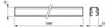 PHILIPS-LICHT Stromschiene 3ph 1000mm ws RCS750 3C L1000 WH (XTS4100-3) 250V Alu