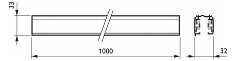 PHILIPS-LICHT Stromschiene 3ph 1000mm ws RCS750 3C L1000 WH (XTS4100-3) 250V Alu