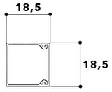 GGK Leitungsführungskanal Kst lgr unbeh LFG 20x20 17x18x2000mm RAL7035