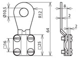 DEHN SE Erdanschlussklemme Cu 6-16qmm EKSG 10 AQ6 16 CUGALZN unbeh
