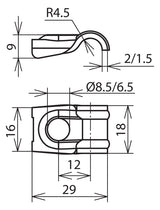 DEHN SE Leitungshalter Blitzsch 6-10 V2A UEL DQ 6.10 B8.5 V2A m.Schraubsch