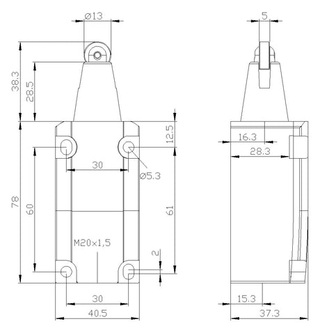 SIEMENS Einzelpositionsschalter 1S 1Ö 1W 3SE5112-0CD02 Metall Rollenstößel