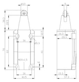 SIEMENS Einzelpositionsschalter 1S 2Ö 1W 3SE5112-0LD02 Metall Rollenstößel