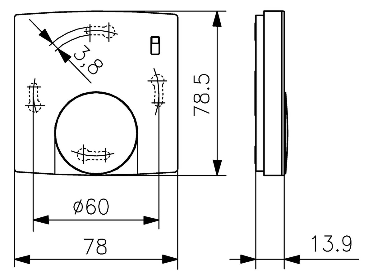 Alre-It Raumtemperaturregler superflach RTBSB-201.065 | MA300500
