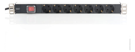 ASSMANN ELEKTRO 1HE Alu. PDU 7-fach 7x Schuko.Schalter 16A DN-95402