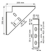 Walraven Winkelkonsole RapidStrut BUP 200x200x46 | 66038020
