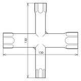 DEHN SE Kreuzschlüssel ST g/vz KSS SW10 13 17 19 STGALZN