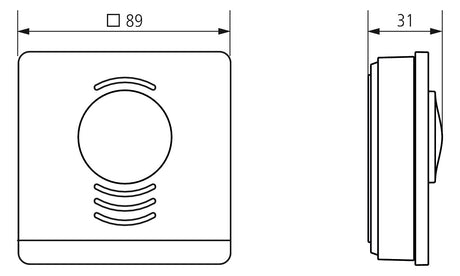 THEBEN Raumtemperaturregler AP KNX ws LUXORliving R718 glz Bedienelement LED