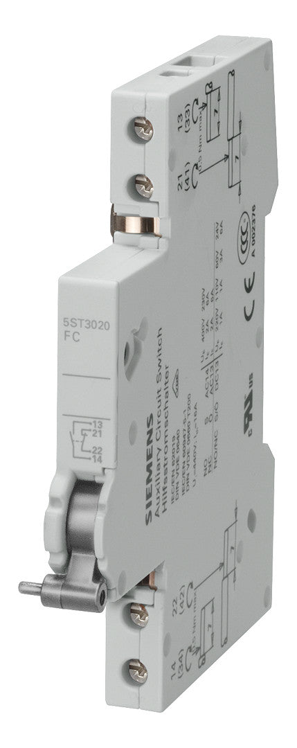 SIEMENS Hilfsschalter 1S 1Ö 0,5TE 1st 5ST3020 FI/LS+Leitungsschutzschalt