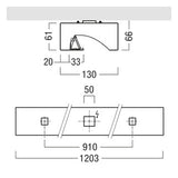 ZUMTOBEL LED-Deckenanbauleuchte 37,7W ws MIRAL FAW LED4400-840 L1200 LDE WH 4000K