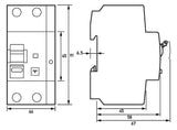DOEPKE FI/LS-Schutzschalter C16 1p+N B+ DRCBO 4 C16/0,03/1N-HP 0,03A 6kA 2,5TE