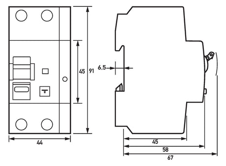 DOEPKE FI/LS-Schutzschalter C16 2p 0,3A DRCBO 4 C16/0,30/1N-B SK B 6kA 2,5TE 1p
