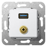 GIRA Einsatz USB/Klinke 2f rws Einsatz 568703 Schraubbef