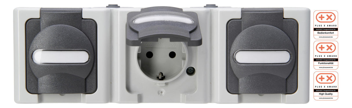 KOPP Steckdose 3f gr mt AP Klappd IP44 BLUEELECTRIC 131356005 BSF