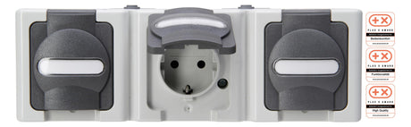 KOPP Steckdose 3f gr mt AP Klappd IP44 BLUEELECTRIC 131356005 BSF
