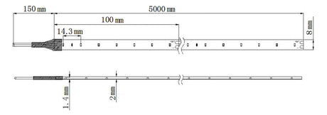 BARTHELME LED-Lichtband 4,8W/m ws 3000K 51540333 70Stk/m IP54 DC 24V