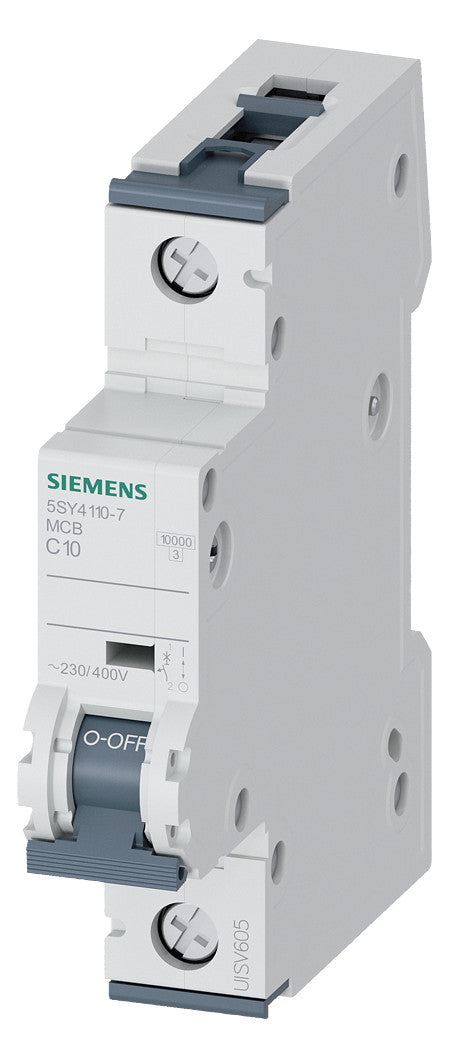 SIEMENS Leitungsschutzschalter UC C 10A 5SY4110-7 1p 400V 1TE 50Hz IP20