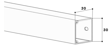 GGK Leitungsführungskanal Kst sbr unbeh LFG 30x30 30x30,3x2000mm RAL8014
