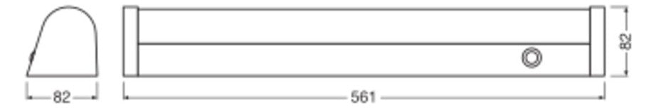 LEDVANCE LED-Wandanbauleuchte 6-11W ws LN MR SEN 600 P 11W MS 840 3000-4000K