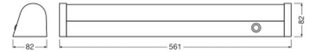 LEDVANCE LED-Wandanbauleuchte 6-11W ws LN MR SEN 600 P 11W MS 840 3000-4000K
