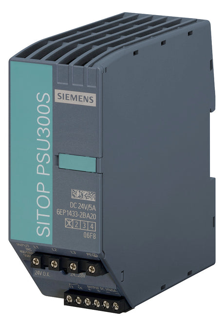 SIEMENS Gleichstromversorgung REG 24V 5A 6EP1433-2BA20 120W 400VAC Kurzschl.fest
