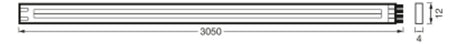 LEDVANCE LED-Lichtband 5W/m ws 3000K AC Flex COB IP44 3M 3000K IP44 220-240V