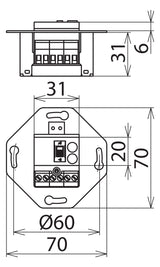 DEHN SE Überspannungsschutz 230VAC 2p DSA 230 LA AP/UP opt 1,5kV