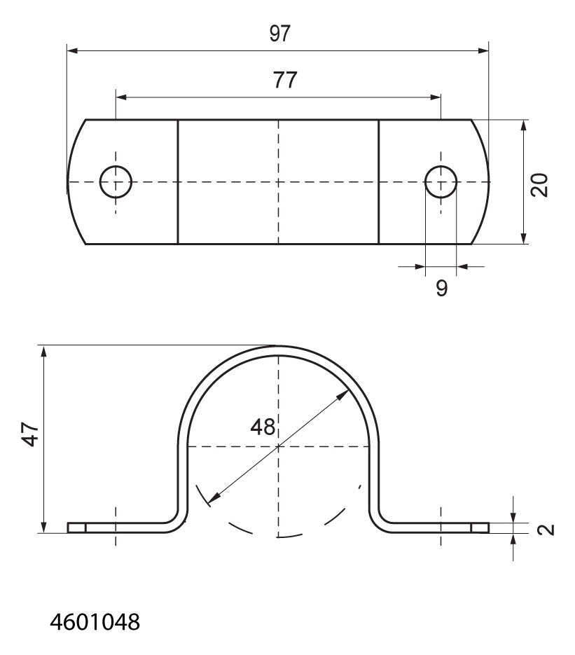 Walraven Rohrband fv 48,0 mm 1tlg. für Stahlrohr 1 1/2 Zoll | 4601048