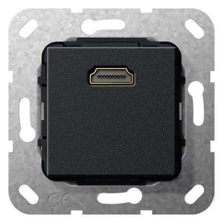 GIRA Einsatz HDMI 1f sw Einsatz 567010 ohne Beschriftungsfeld