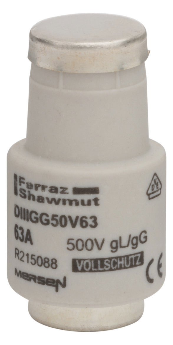 MERSEN D-Sicherungseinsatz DIII 63A MT DIIIGG50V63 500V Cu gG