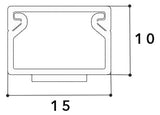 GGK Leitungsführungskanal Kst aws unbeh MINI 10x15 10x15x2000mm RAL9010