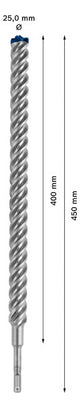 BOSCH-EW Hammerbohrer  25mm SDSplus SDS plus-7X 1pc 400/450mm f.Beton