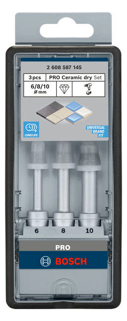 BOSCH-EW Bohrerset 3tlg  6-10mm 3xStein 2608587145 Box