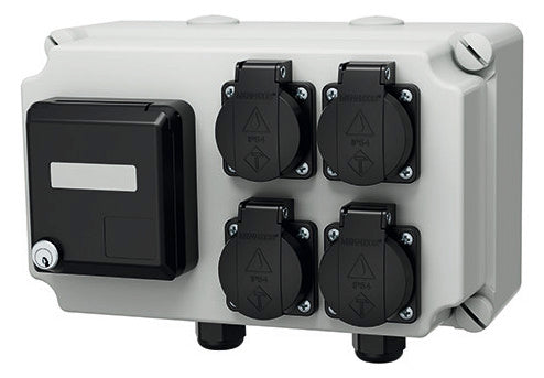 MENNEKES Steckdosen-Kombi Kst gr IP44 25748 4Steckd