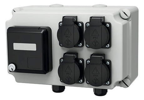 MENNEKES Steckdosen-Kombi Kst gr IP44 25748 4Steckd