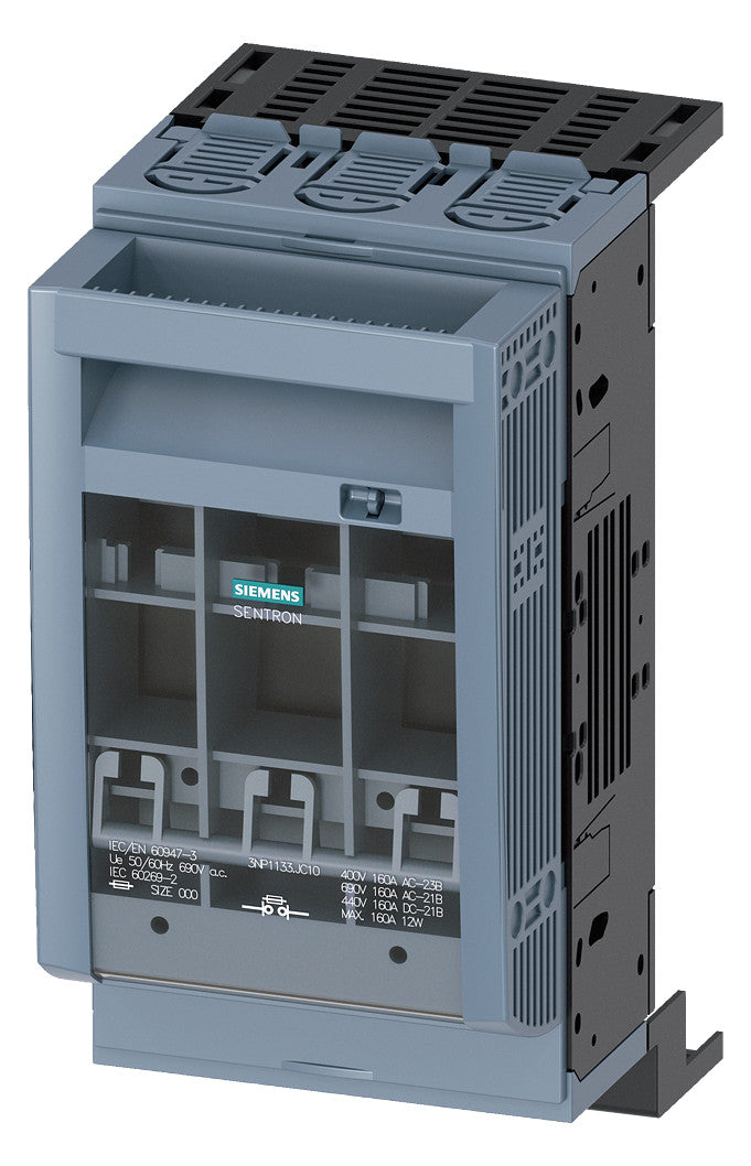 SIEMENS Sicherheitsschalter 160 A 3p 3NP1133-1JC10 NH000, NH00 IP40
