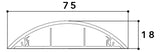 GGK Aufbodenkanal Kst anth 75x18x2000mm ABK 18x75 RAL7016