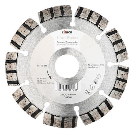 CIMCO Diamant-Trennscheibe  115mm 208708 f.Backstein f.Beton f.Betonstein